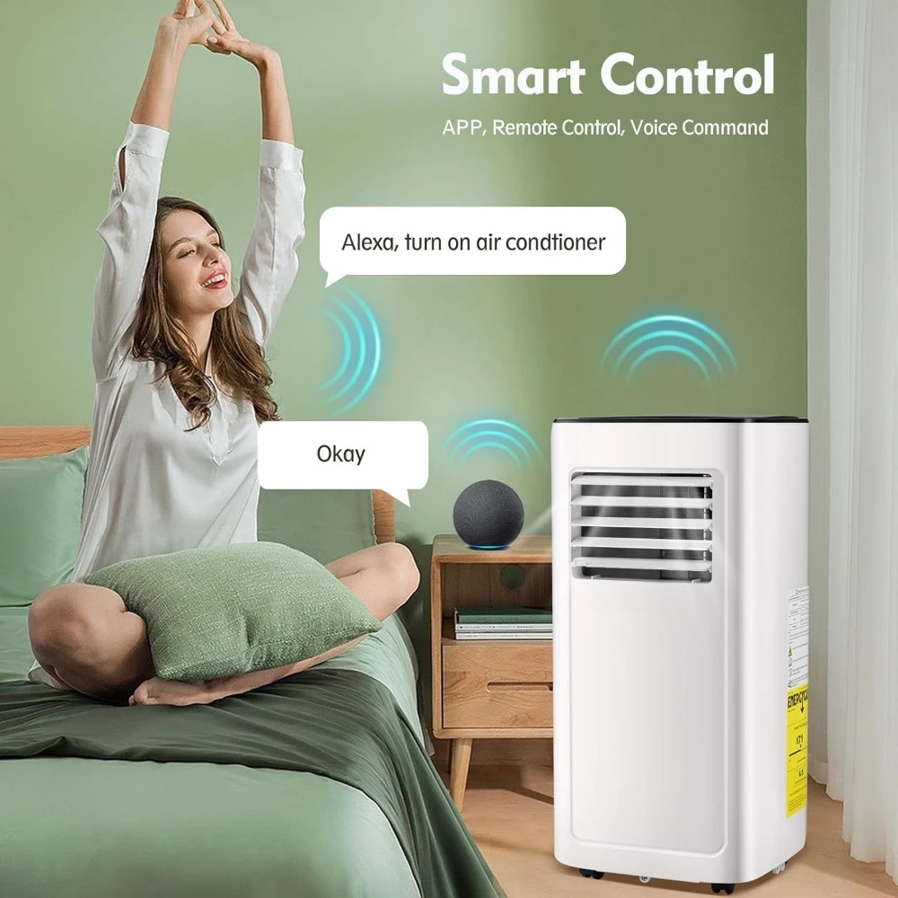 Draagbare Luchtcondritione, 4-In-1 Wifi, Energiebesparend, Snelle Koeling, Koeling, Ontvochtiger, Ventilator, Slaapmodel, Luchtcondritione