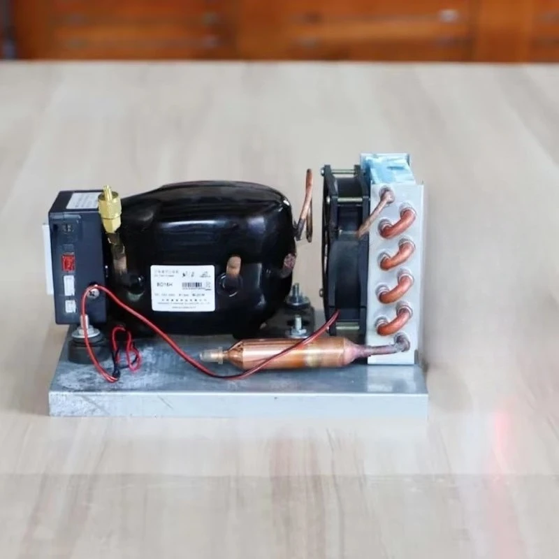 BD15HC DC Compressor Condensing Unit Mi-c-ro Refrigerator A-ir-cooled Refrigeration Unit 12V24V