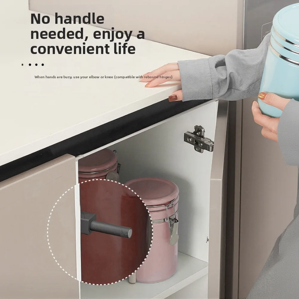 Magnetic Rebound Door Opener for Large Wardrobes Featuring Upgraded Internal Spring Structure and Easy Install