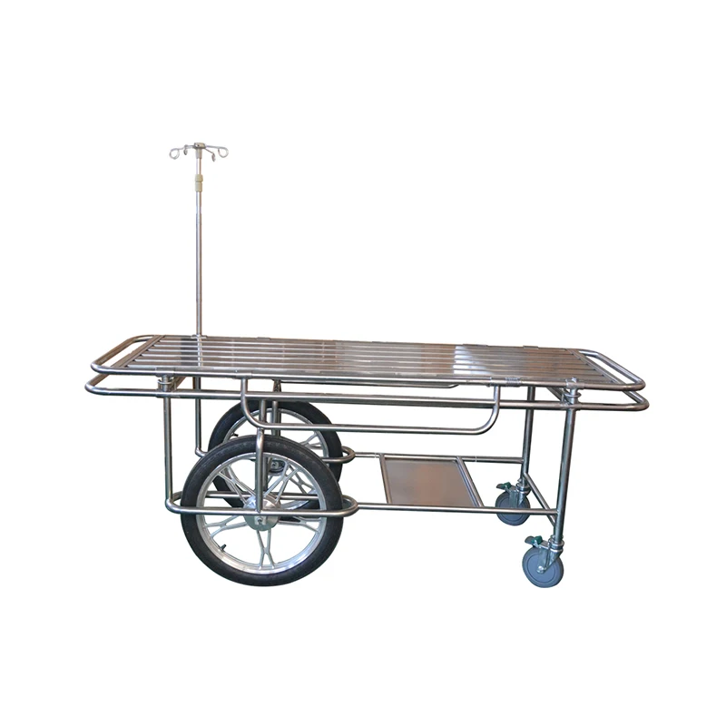 Hospital Furniture Mobile 304 Stainless Steel Medicative Cart on Wheels Multi-Function Trolley with Waste Bin