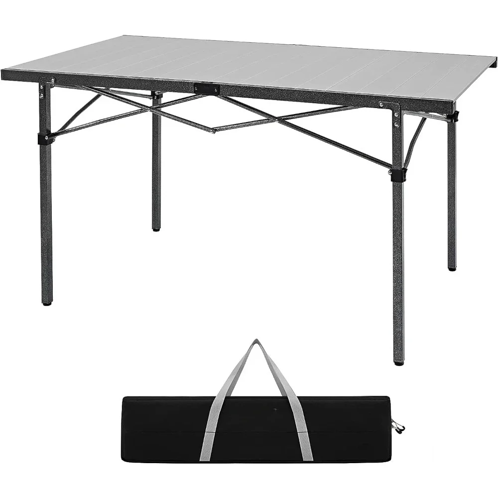 

Camping Table Folding Portable Table Aluminum Roll Up Lightweight Foldable Large Camp Table for Indoor Outdoor Picnic Backyard