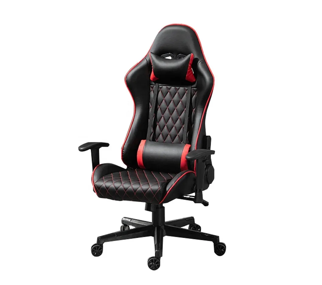Seat Height Adjustable Extendable Cheap Price High Quality Genuine Leather Massage Racing Colorful Moveable Swivel Gaming Chair