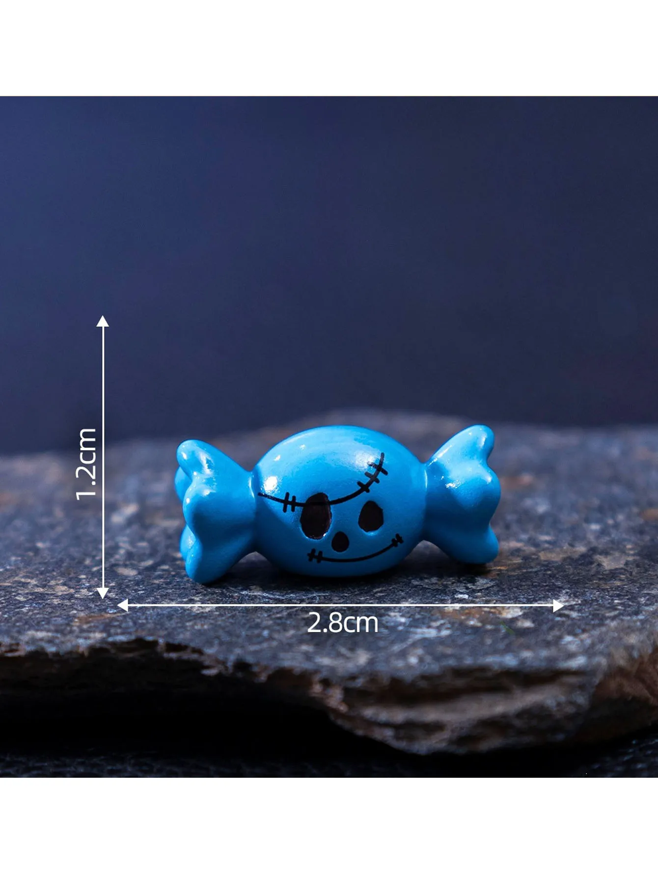 4/8-teiliges Halloween-Minifiguren-Set, Gruselige Harz-Dekorationen mit Kürbissen, Geistern und Totenköpfen für Party, Haus und Gartendekoration – Detail 5