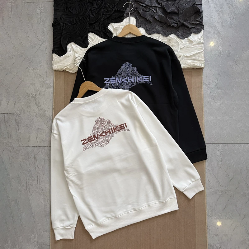 Casual sports sweatshirt round neck long sleeve printed sweatshirt 2026 autumn fashion new style DESCENTE