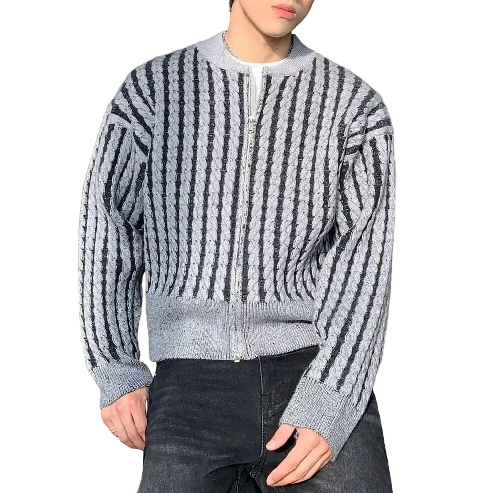 الرجال سترة سترة الملتوية المشارب محبوك سترة عادية معطف الشارع ملابس خارجية