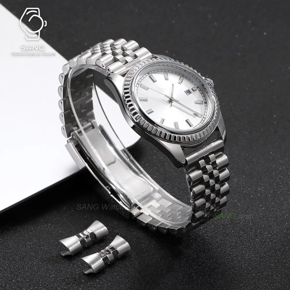 20mm 21mm 22mm for Jubilee Strap Curved End Solid Stainless Steel Watches Bracelet for Rolex DAYTONA SUBMARINER Yacht-Master GMT