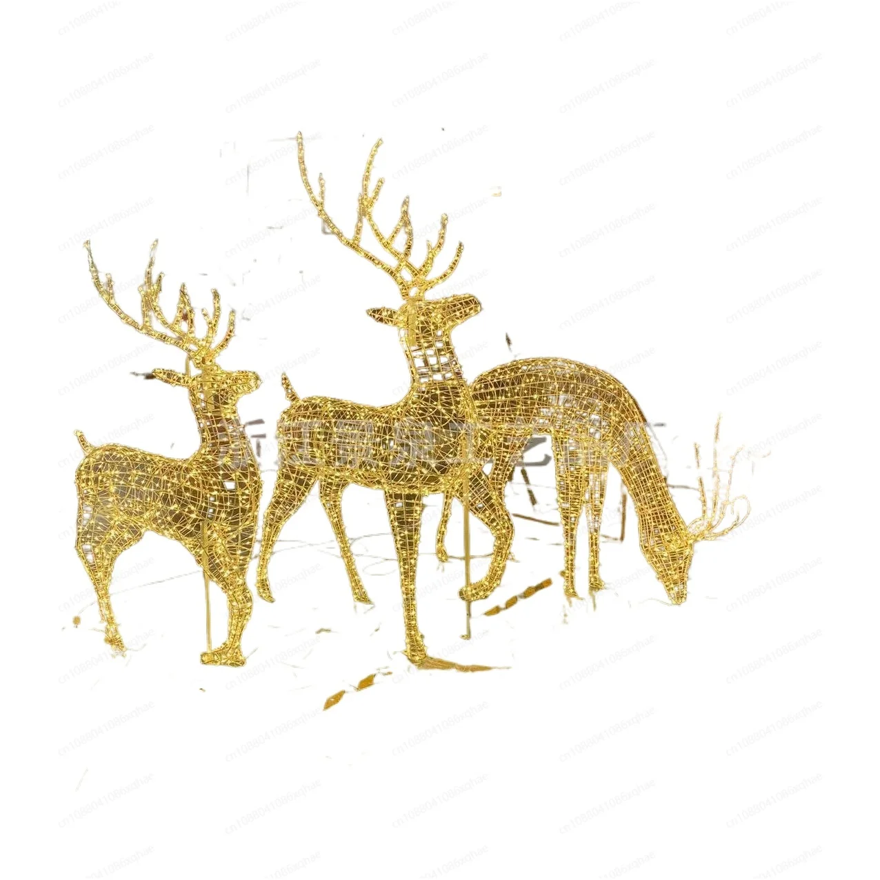 2025 Christmas deer lighting modeling shopping mall Internet celebrity clock in Christmas decoration props