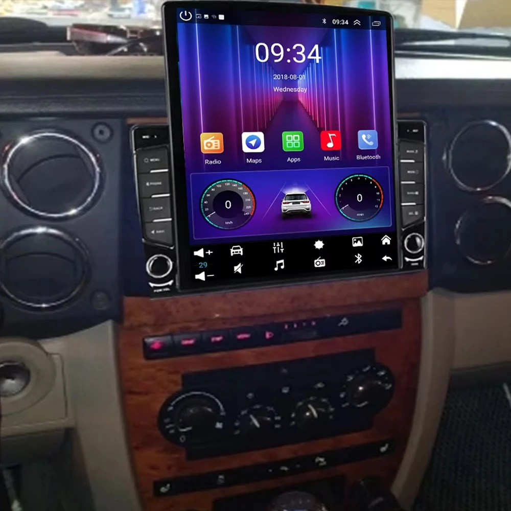 Android 15 CarPlay Auto Radio de coche para Jeep Cherokee Commander XK 2007 2008 reproductor Multimedia GPS Autoradio navegación estéreo DSP
