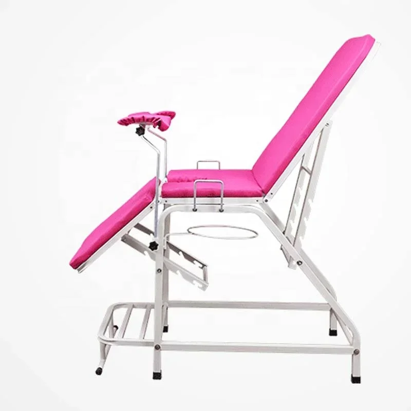 Good price gynecological examination chair with stirrup Adjustable portable gynecological chair Simple hospital delivery bed