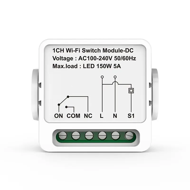 Inventory-1CH Dry Contact Wifi Relay Switch Module AC 100-240V Tuya Smart Life App Activated Dry Contact Switch