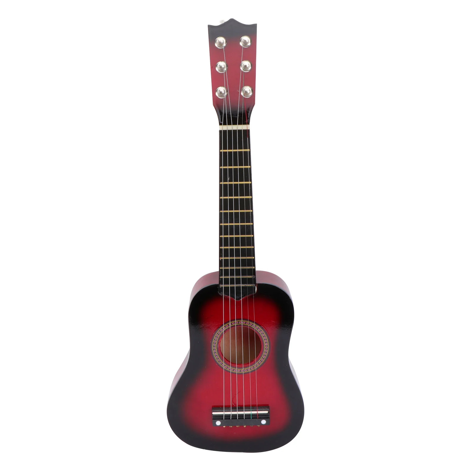 Polegada guitarra acústica tamanho pequeno guitarra de madeira portátil para crianças (vermelho)