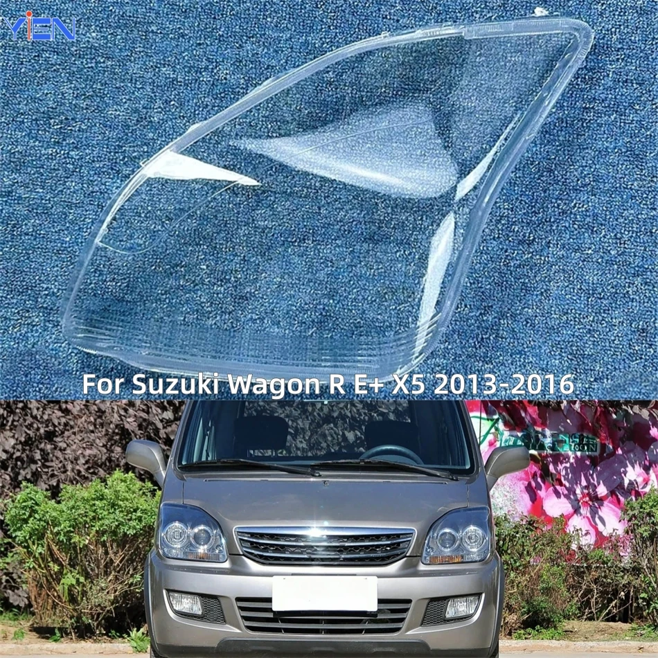 For Suzuki Wagon R E+ X5 2013 2014 2015 2016 Car Accesorries Polycarbonate High Gloss Fully Transparent Headlight Lights Glass