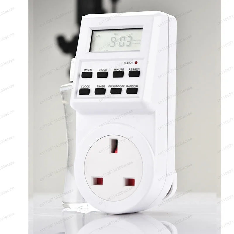 Programmable Timer Switch with Small Screen, Wall Plug Socket Timer for Appliances