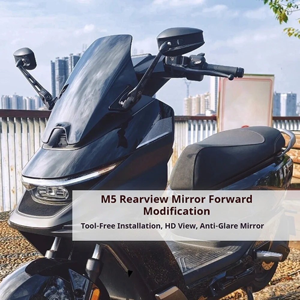 For Ninebot M5 100 M5 125 Foldable Forward-Mounted Rearview Mirror Anti-Glare No-Drill Accesorios Moto Accessori Moto
