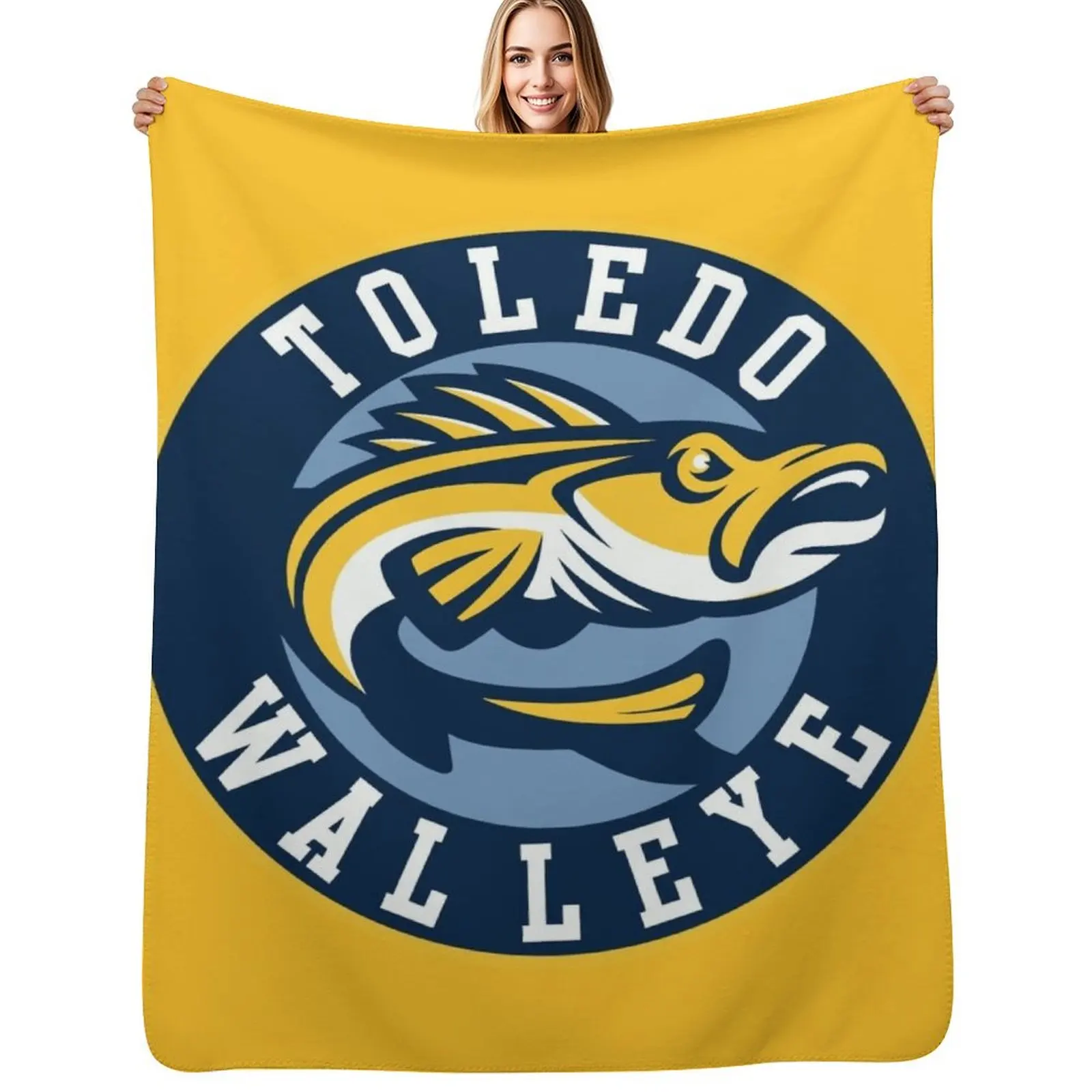 

TOLEDO WALLEYE Throw Blanket Soft Plush Blanket as Housewarming Gift