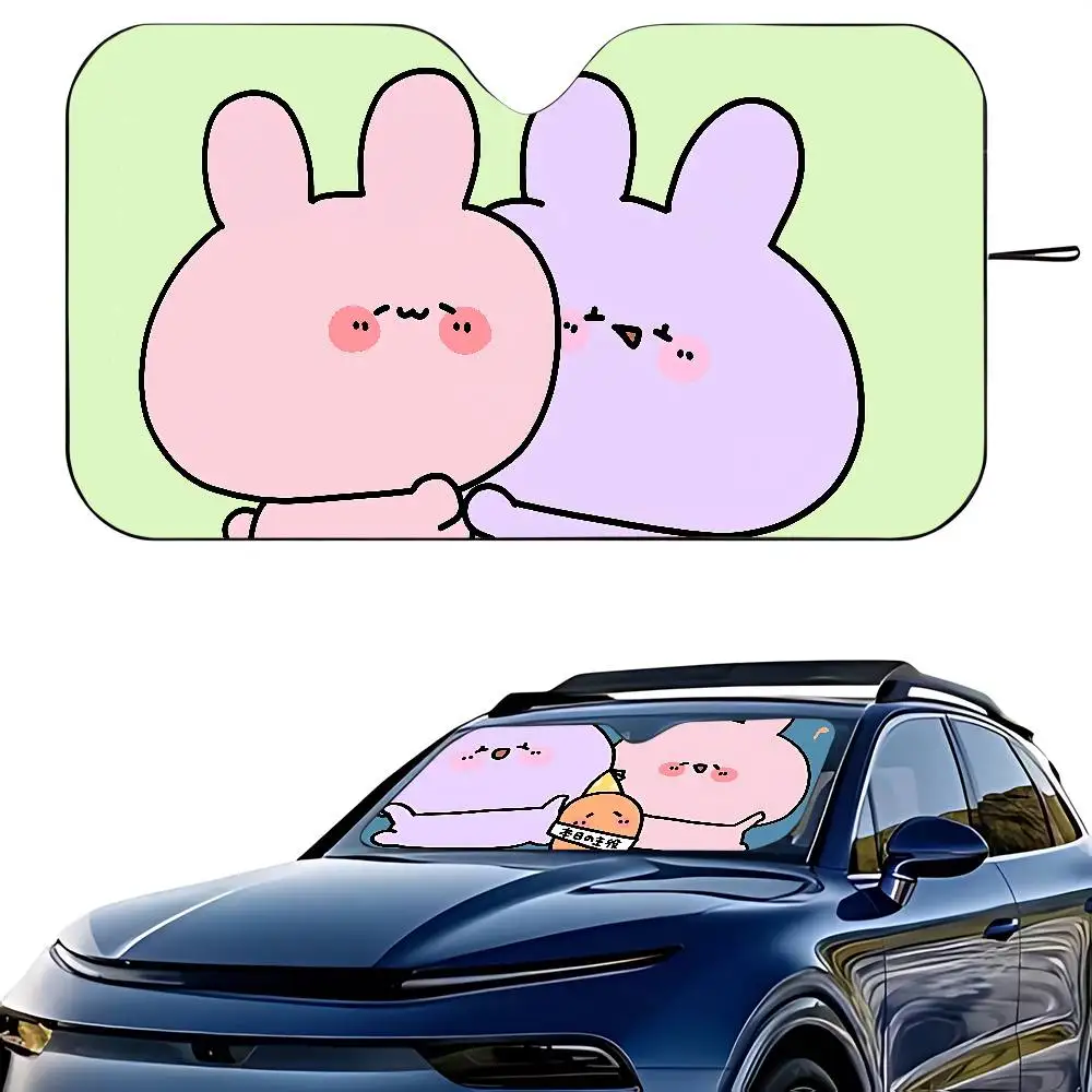 Parasol bonito de dibujos animados A-Asamimichan para coche, cubierta para parabrisas, protección UV, accesorios para visera de coche