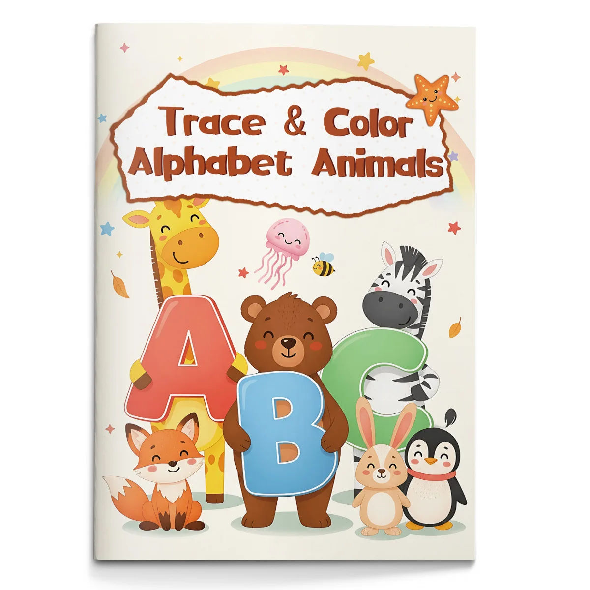 Trace and Color Alphabet Animals Book for Kids Fun Educational Coloring and Tracing Workbook to Learn ABC Letters and Animal