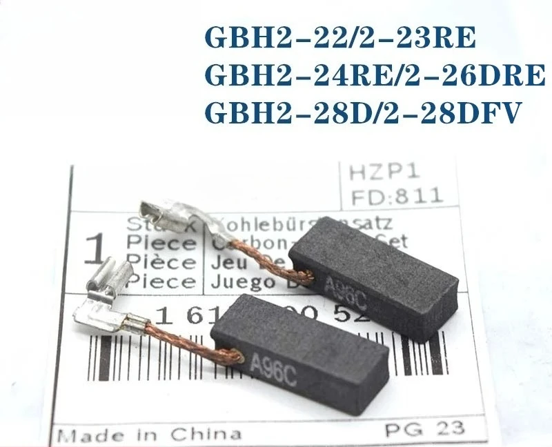New carbon brush suitable for Bosch GBH2-22/2-23RE/2-24RE/2-26DRE/2-28D impact drill accessories