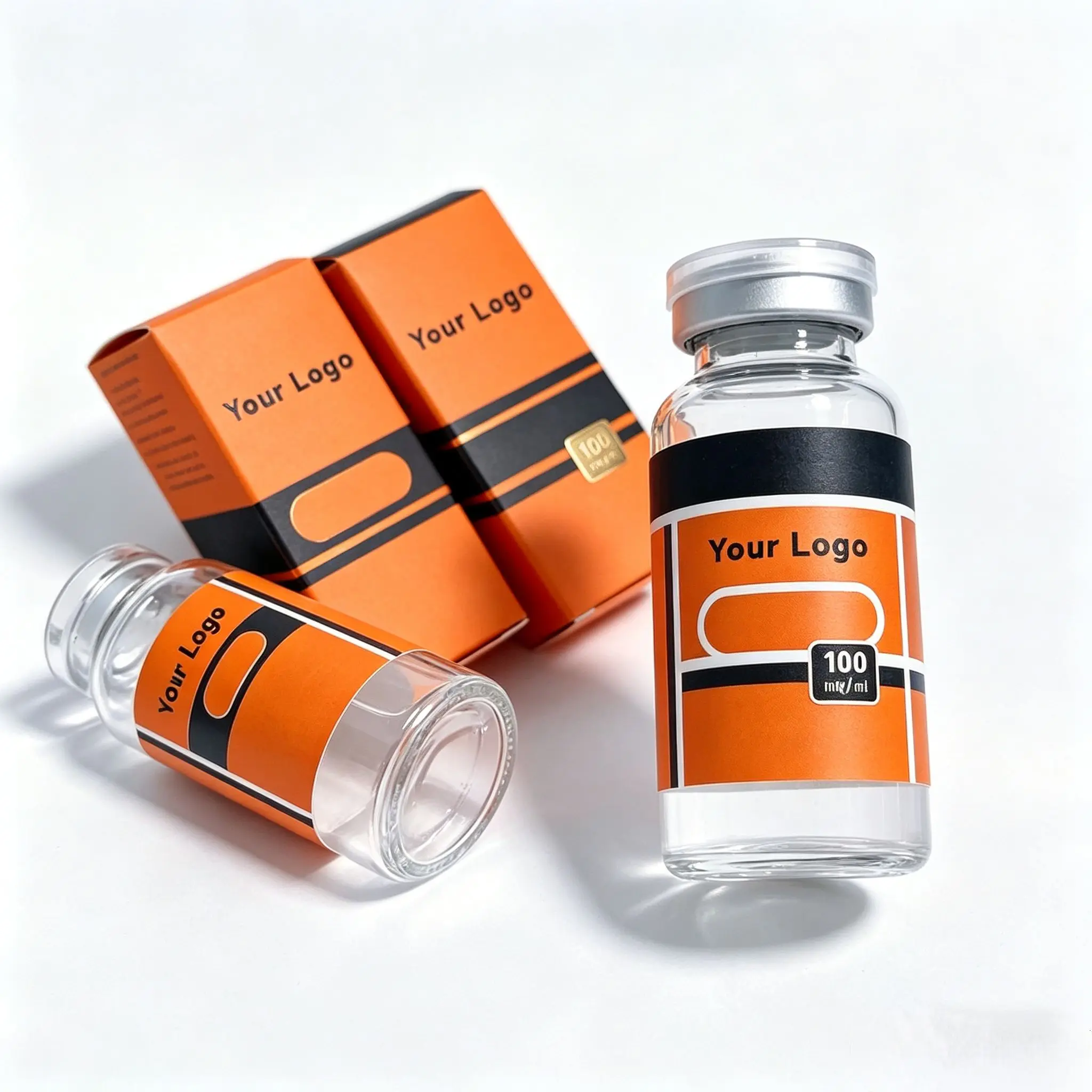 Custom Printed Waterproof Vinyl Stickers & Label Boxes For Peptide 3ml 10ml Beauty Fitness Nutrition Supply Vials view 2