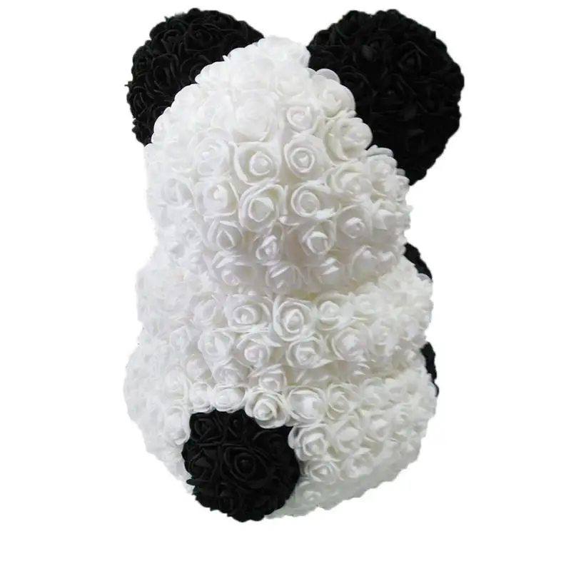 Rose Panda Forever Handmade Artificial Rose Flower Bear Rose Flower Bear Valentine's Day Anniversary Mother's Day Birthday