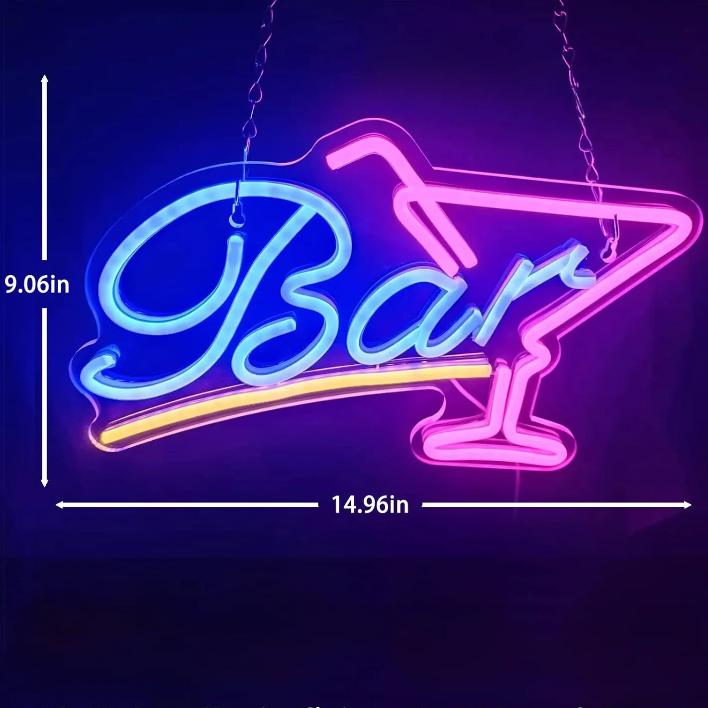 Bar Neon listwa LED lampa neonowa z zasilanym dekoracja baru USB do domu Bistro ślub urodziny do klubu na imprezę dekoracja ściana sklepowa