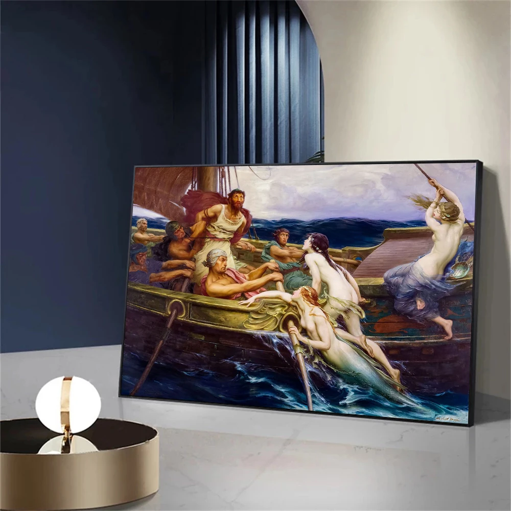 Classic Goddess Oil Painting Retro Group Portrait Poster Famous Art Works Canvas Painting Wall Art Home Decoration Aesthetic