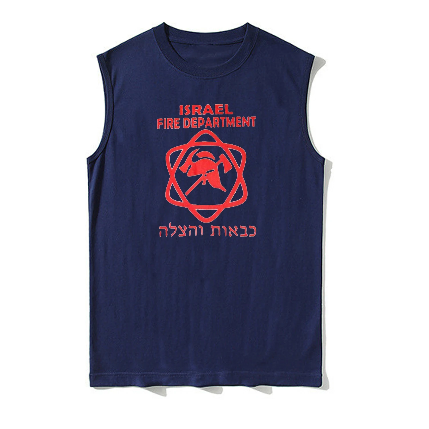 Israeli Fire Department Badge Israel Fire Rescue Tank Top 100% Cotton O-Neck Summer Casual Mens Vests Sleeveless Tee Streetwear