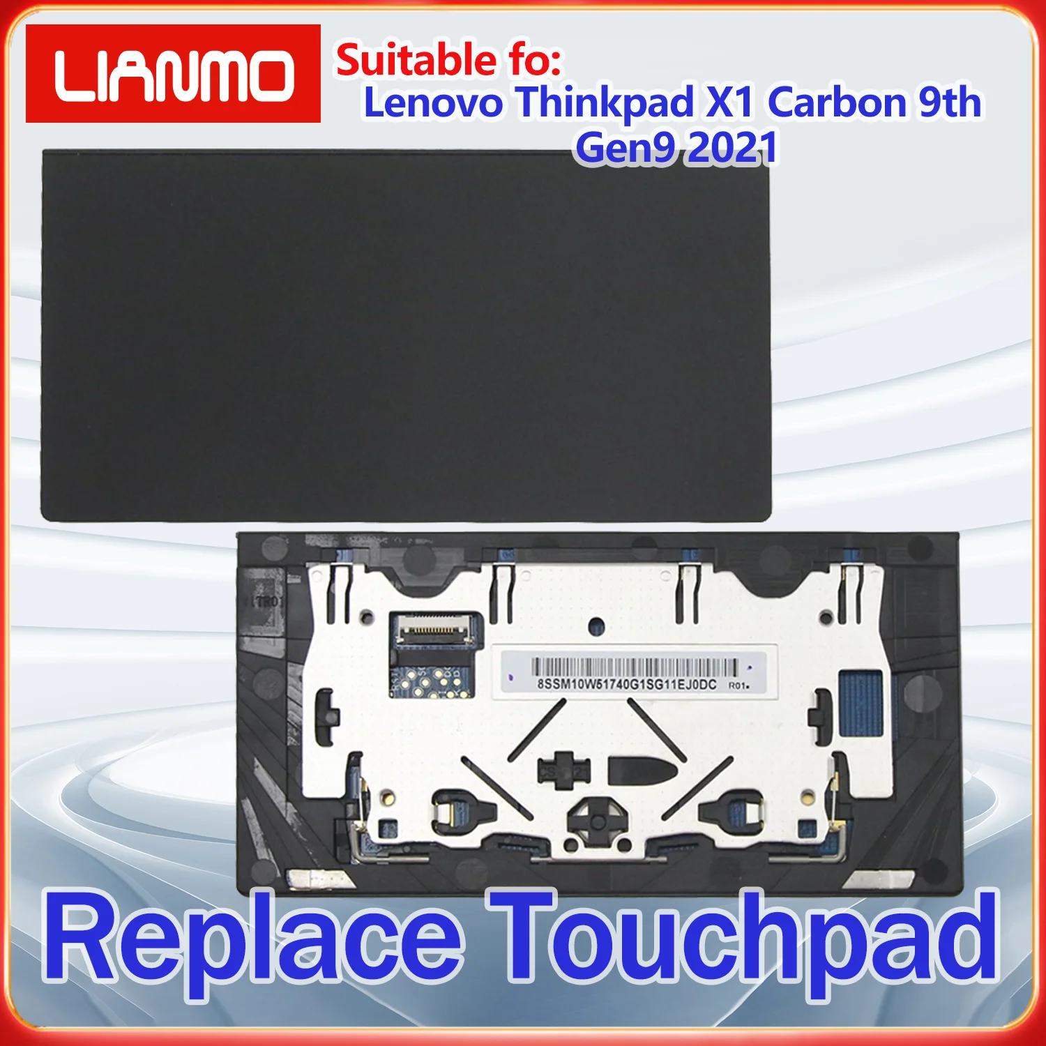 Suitable for Lenovo ThinkPad X1 Carbon 9th Gen 2021 Notebook Touchpad Mousepad Black Without NFC 5M11A17770 5M11A17768