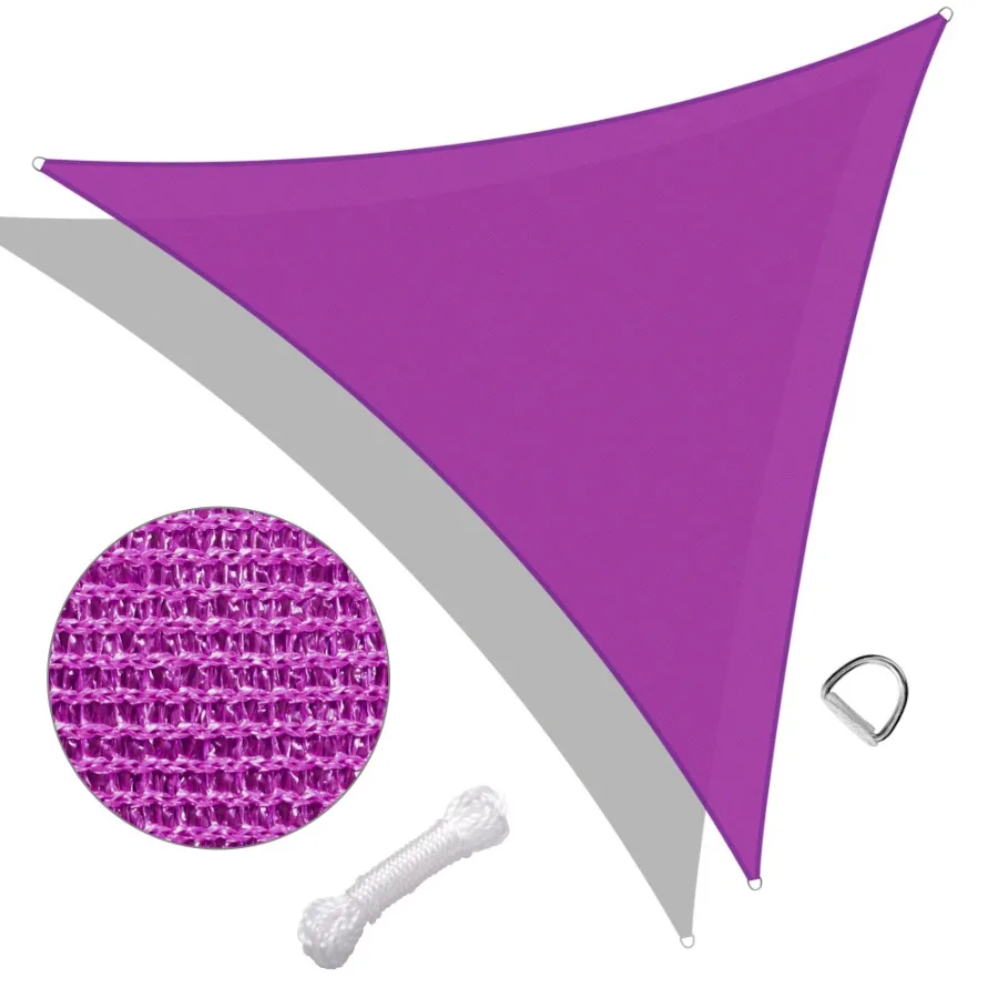

28' x 28' x 28' Triangle Sun Shade Sail Red Purple