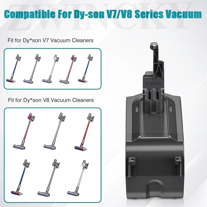 

2-in-1 tool adapter for Makita 18V lithium batteries, converting to compatibility for Dyson V7+V8 series vacuum cleaners.