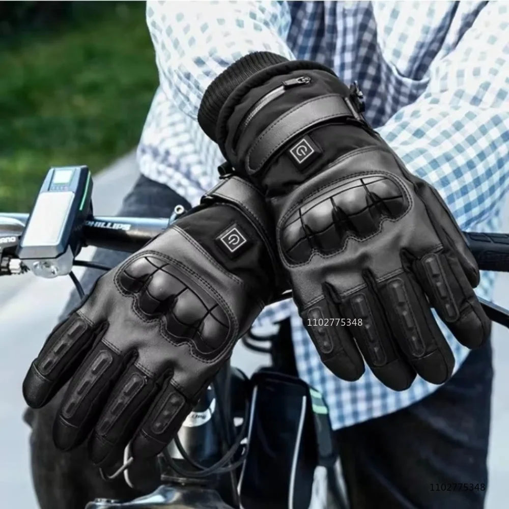Electric Heated Gloves Winter Cycling Bicycle Motorcycle Gloves Hand Warmer Waterproof Snowboard Ski Outdoor Thermal Gloves