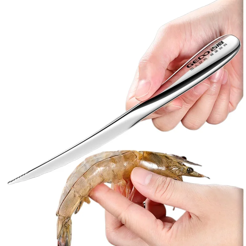 

*Go To The Shrimp Line And Pick The Shrimp Line. Инструмент для очистки кухонного ножа из нержавеющей стали с открытой спиной.