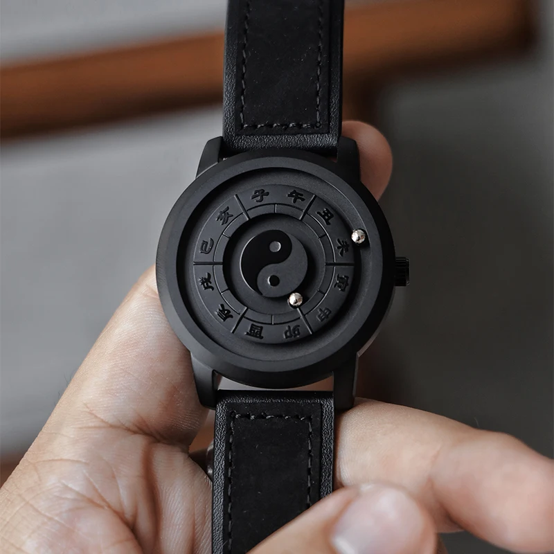 Eeo นาฬิกาข้อมือควอทซ์สวิสสำหรับผู้ชายหรูหรา, Jam Tangan MAGNET กลไกอัตโนมัตินาฬิกาธุรกิจกันน้ำทำจากสแตนเลสสตีล