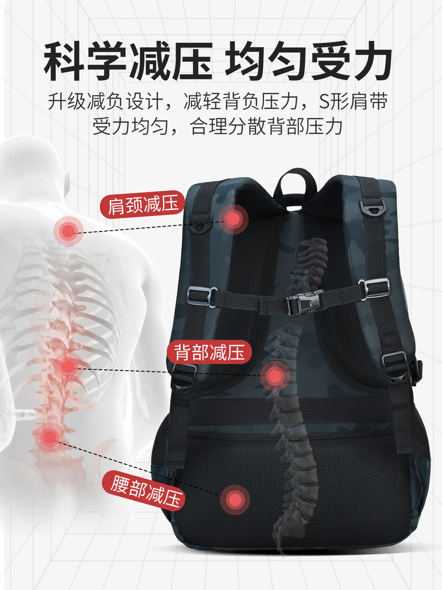 2026 جديد مقاوم للماء رجل حقيبة ظهر مموهة تناسب 17 بوصة محمول على ظهره المرأة أكسفورد السفر الذكور حقيبة خمر حقيبة مدرسية Mochila