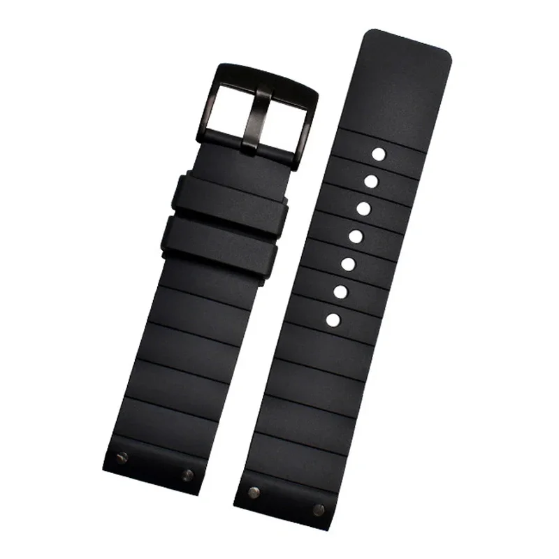 High quality Watch Band For Cartier Santos 100 Rubber black Watch Strap Men's Women's Silicone accessories bracelet 23mm