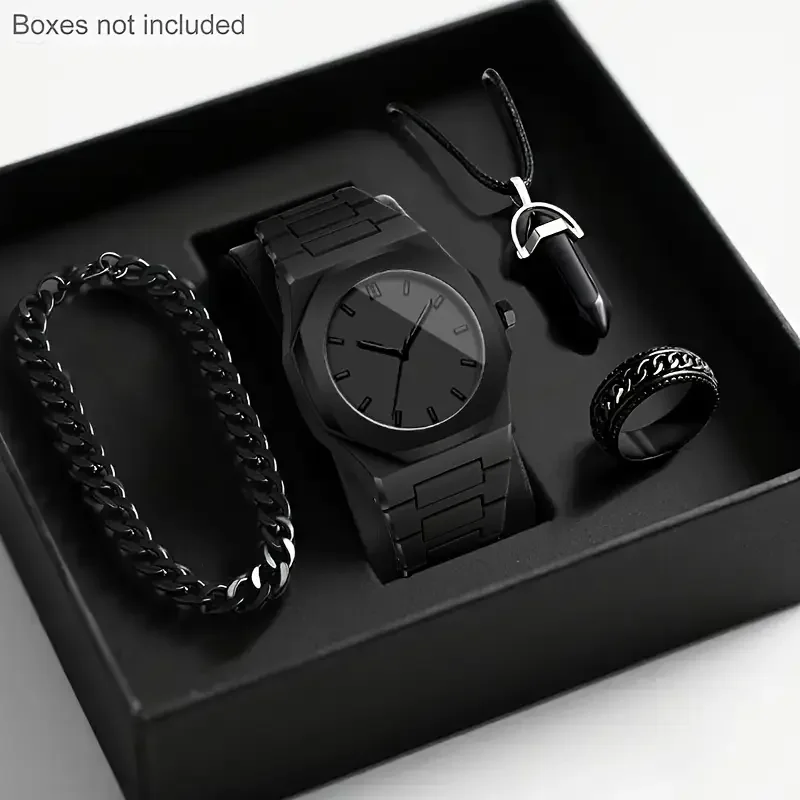 4pc new men's alloy watch straps, with a beautiful surface, are the best choice for holiday gifts