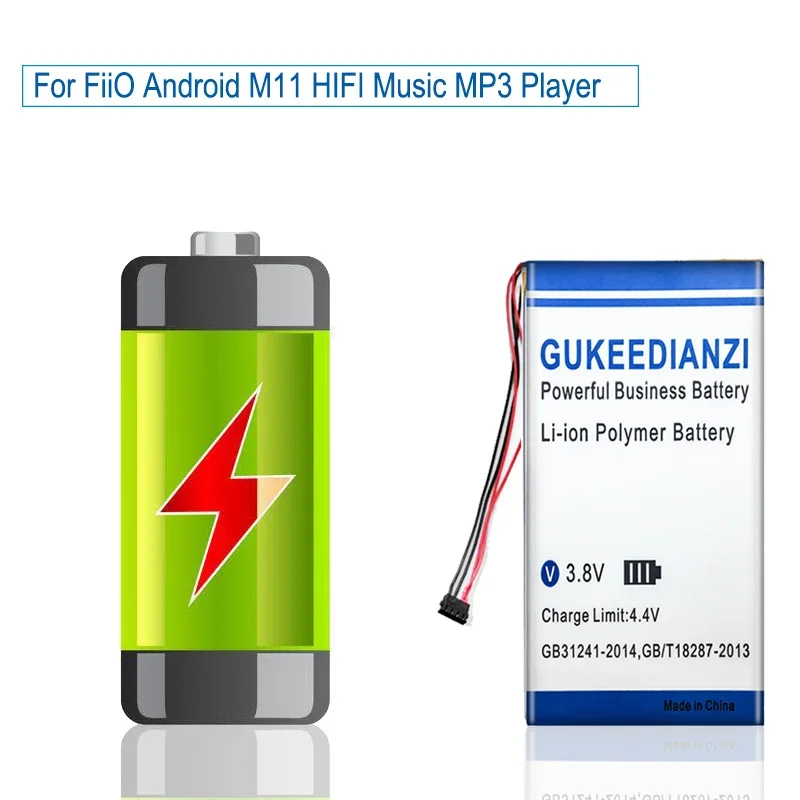 Imagem -05 - Bateria de Substituição Gukeedianzi 6600mah para Fiio Android M11 Pro Hifi Music Mp3 Player Baterias