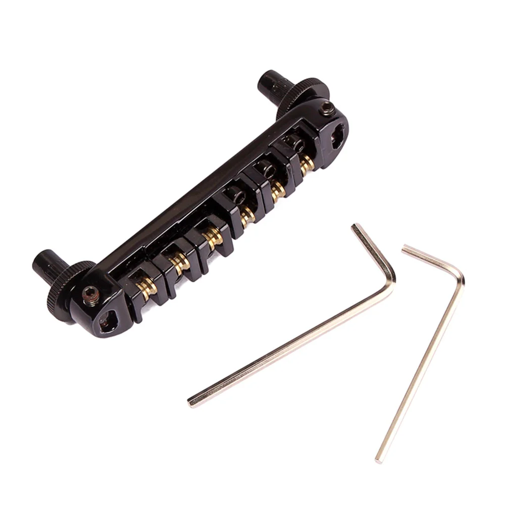 

Guitar Roller Saddle Bridge Replacement Chrome 9.9X1.7X1.2Cm Adjustable Height For Electric Guitar Parts Es Black Wrench