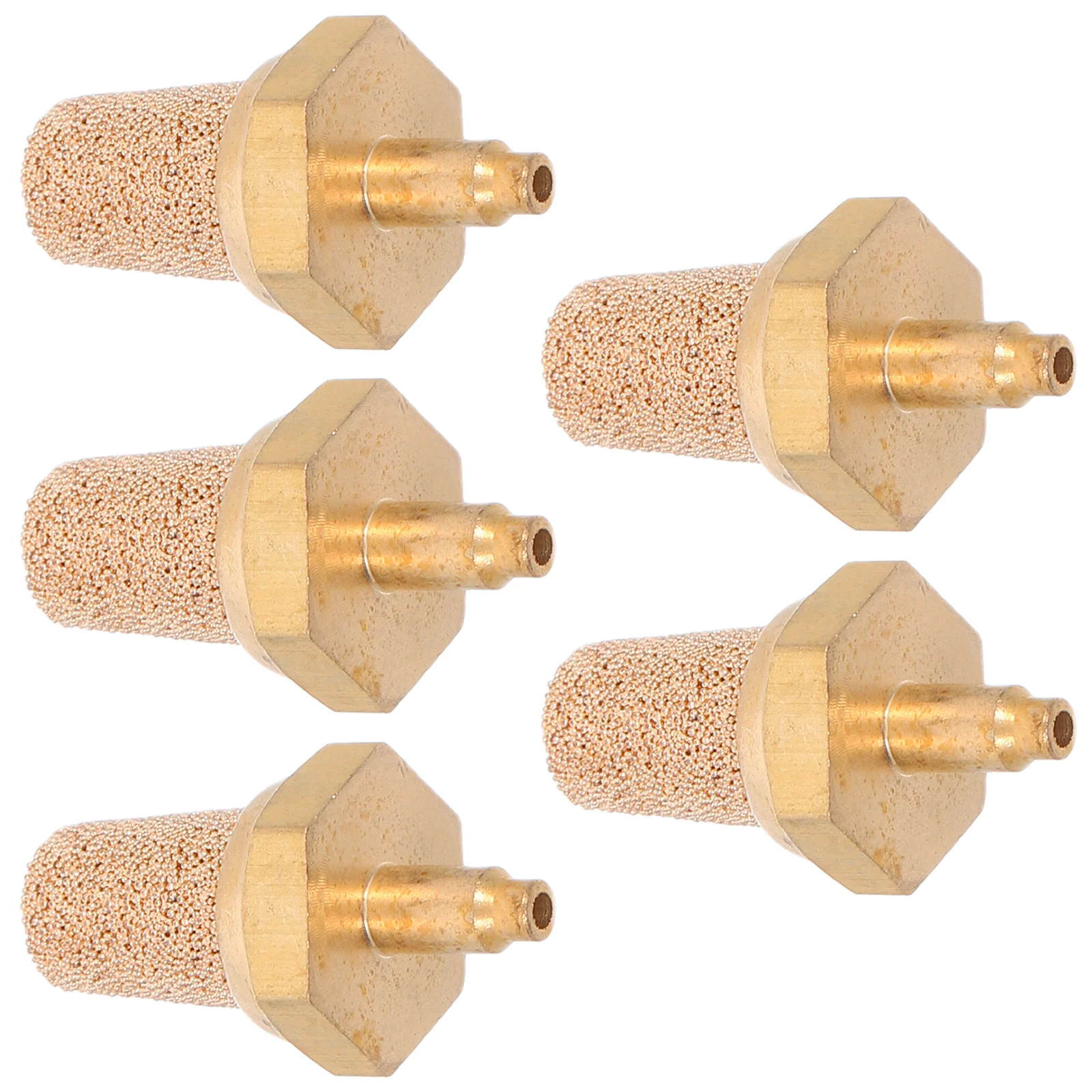 

5pcs Universal Copper Filter M5 for Fog Machines Air Compressor Brass Nozzle Fitting Pneumatic Tool Noise Reducer