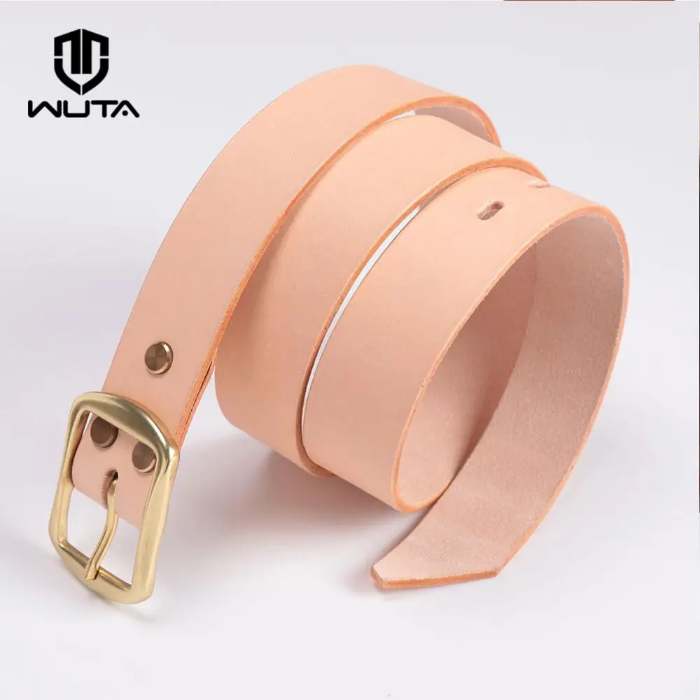 WUTA 8/10oz Leather Strap Belt Blank Strip Genuine Cowhide Tooling Veg Tanned Leather Shoulder & Butt Craft Hand Making Belt Tag