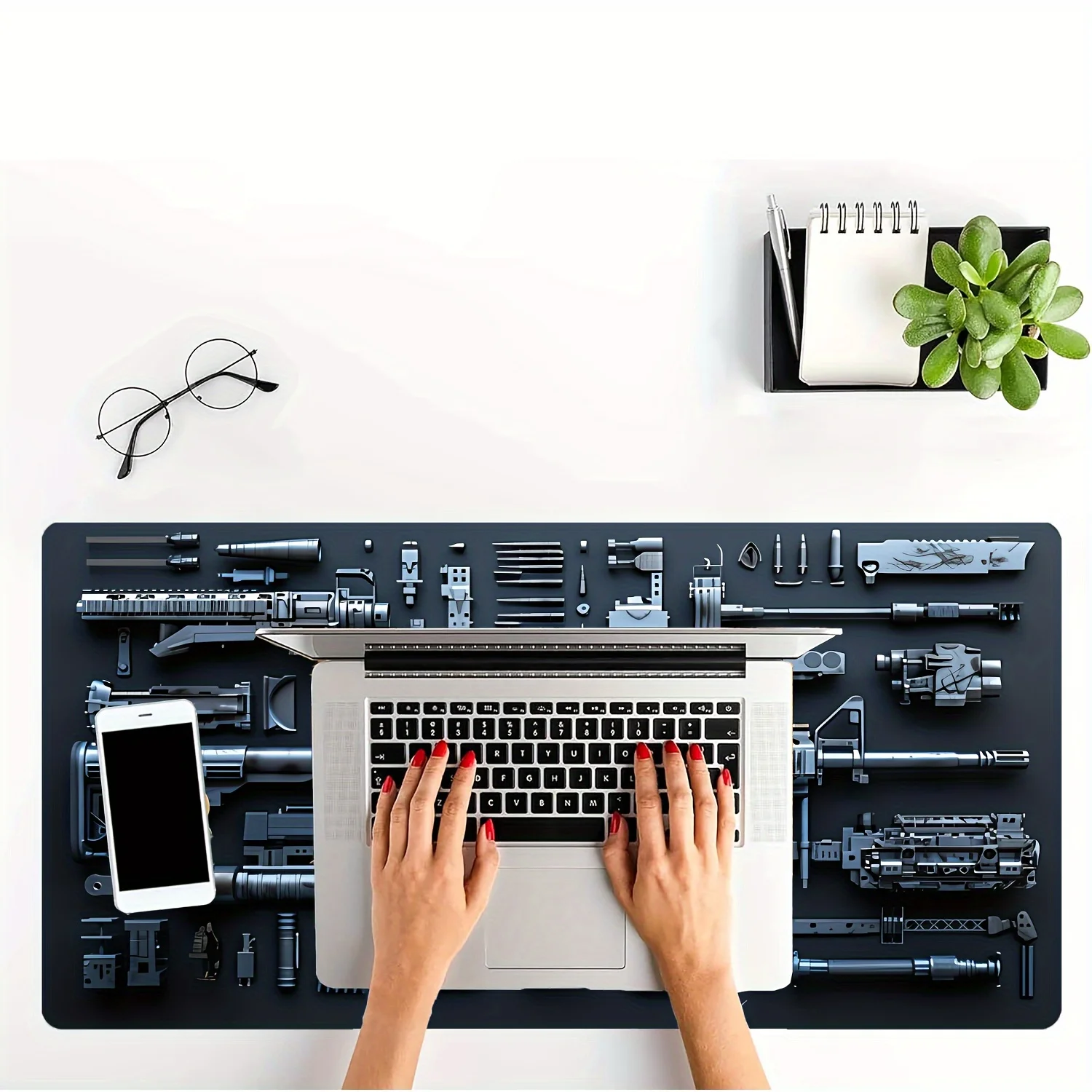 Duża podkładka pod mysz 900x400MM z izolowanymi krawędziami do gier i biurowych Fps Gamer Gaming and Office Desk Mat — zdjęcie produktu 6