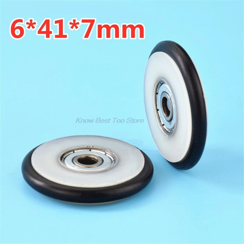 5PCS 6*41*7mm Buna-N Rubber O Rubber Ring 626 Bearing Moving Pulley Rubber Roller Mute Elasticity