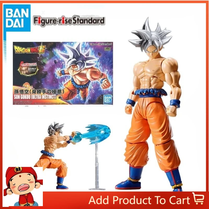 

Original BANDAI Anime Figure-rise Dragon Ball Super Ultra Instinct Silver Hair Son Goku Assembly Model Anime Action Figures WY