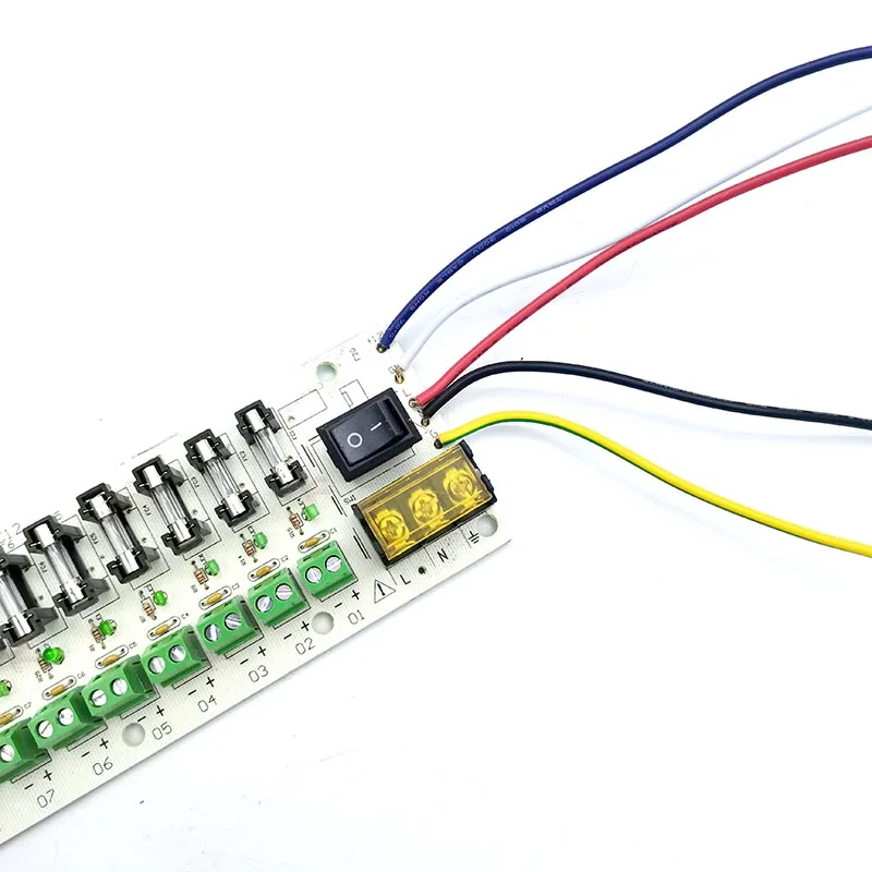 18 road power wiring board \\ 18CH points line plate terminal with fuse for 15A 20A 30A 12V Switching power supply