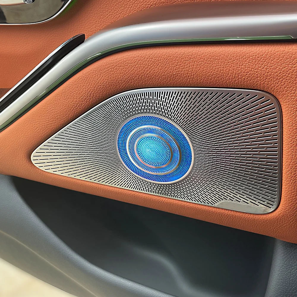 W223 Car Door Midrange Speaker Cover Colorful Lighting Horn Audio Trim Glow Cover For Mercedes-Benz S-class W223