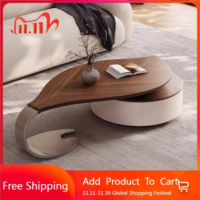 

Unique Moving Coffee Table Decoration Luxury Living Room Designer Standing Side Table Modern Meubles Chinese Style Furniture