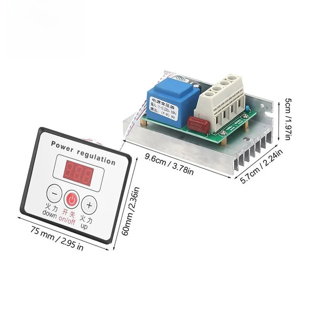 AC 220V Controller 5000W SCR Regulator Hot Pot Heater Control 5000W Power Capacity 100-level Adjustment 30 -100 Control