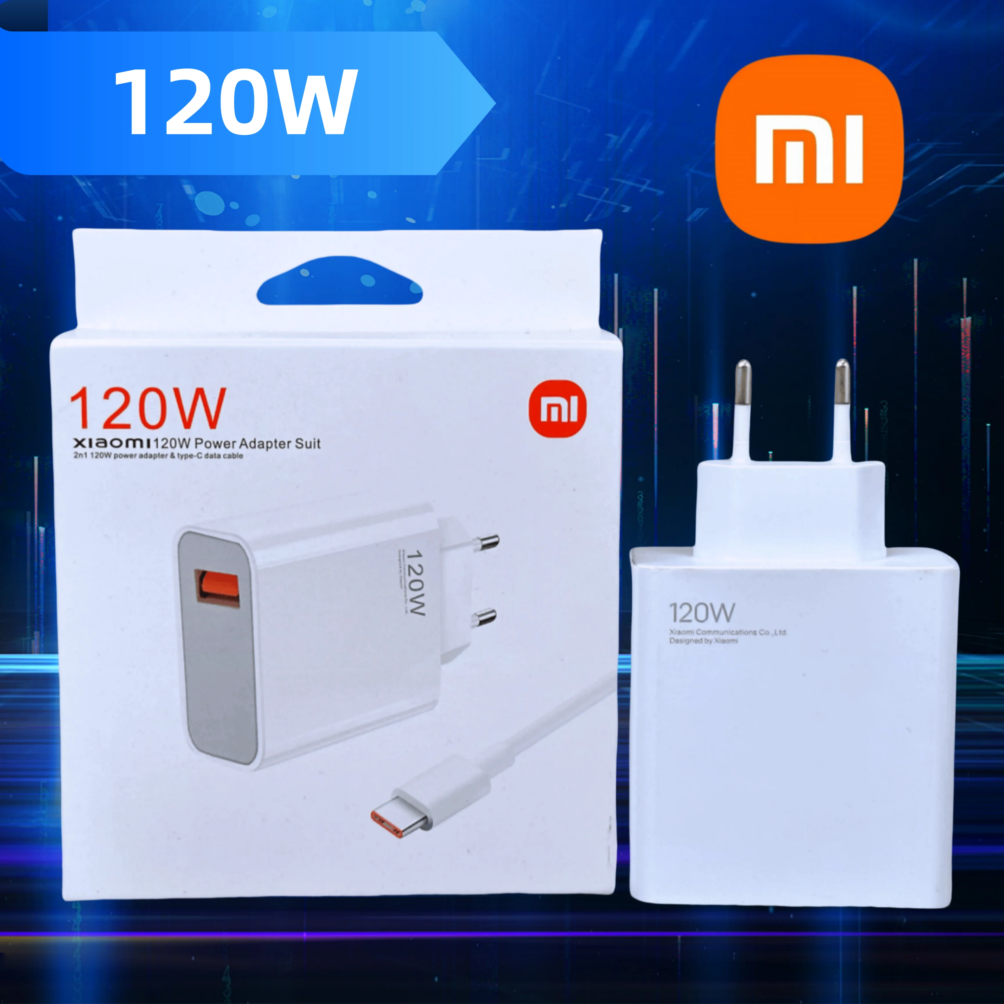 

Оригинальное зарядное устройство Xiaomi 120 Вт, супербыстрая зарядка, адаптер 6A, Usb-кабель для Redmi K70 Pro, K60, Mi 14, 13T, 13, 12s, Poco F4, GT, X6, 5G