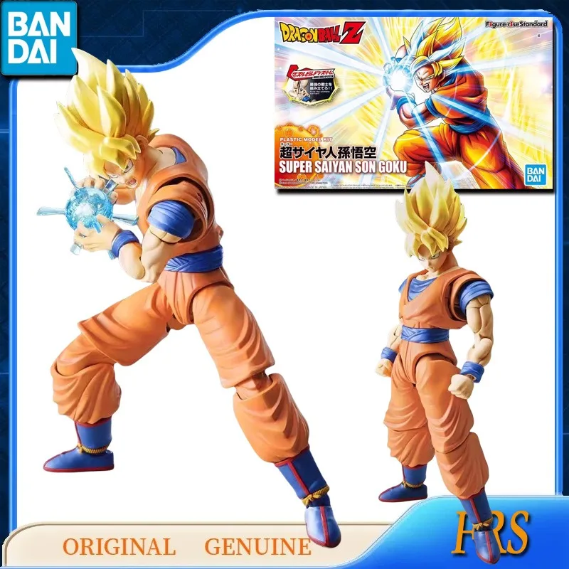 

Bandai Original Genuine Dragon Ball Z SUPER SAIYAN SON GOKU Anime Action Figures Toys Kids Gift Assembly Model Ornaments