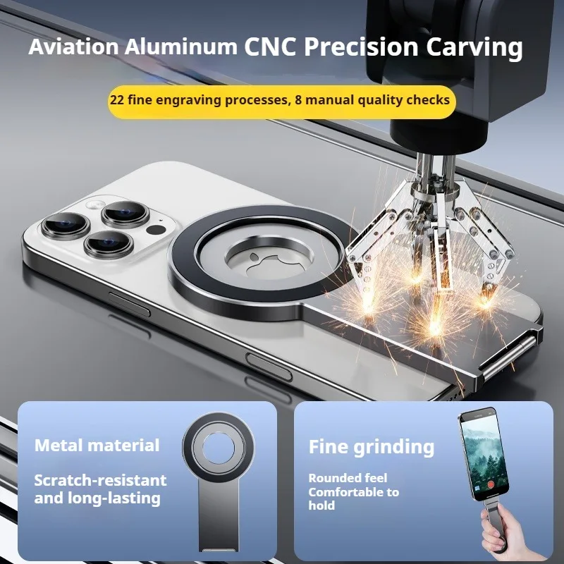 Eary Foldable Magnetic Phone Holder Stand With Remote Control Fits For Outdoor Record Video Vlog Mini Selfie Stick Pocket size